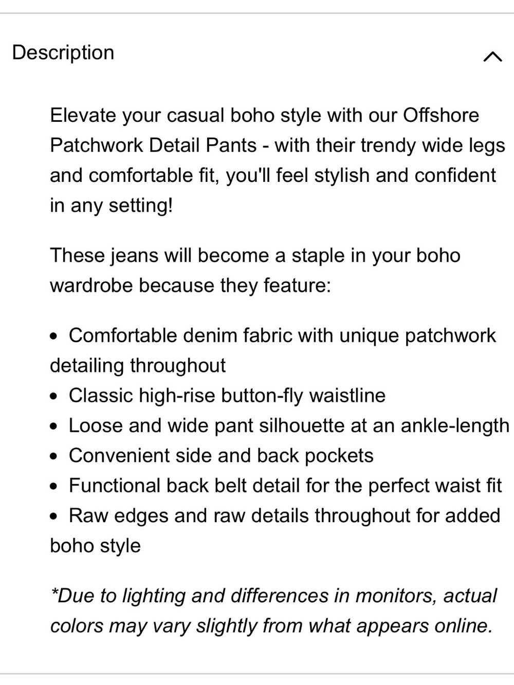 POL Offshore Patchwork Detail Pants Size Large - Picture 4 of 16